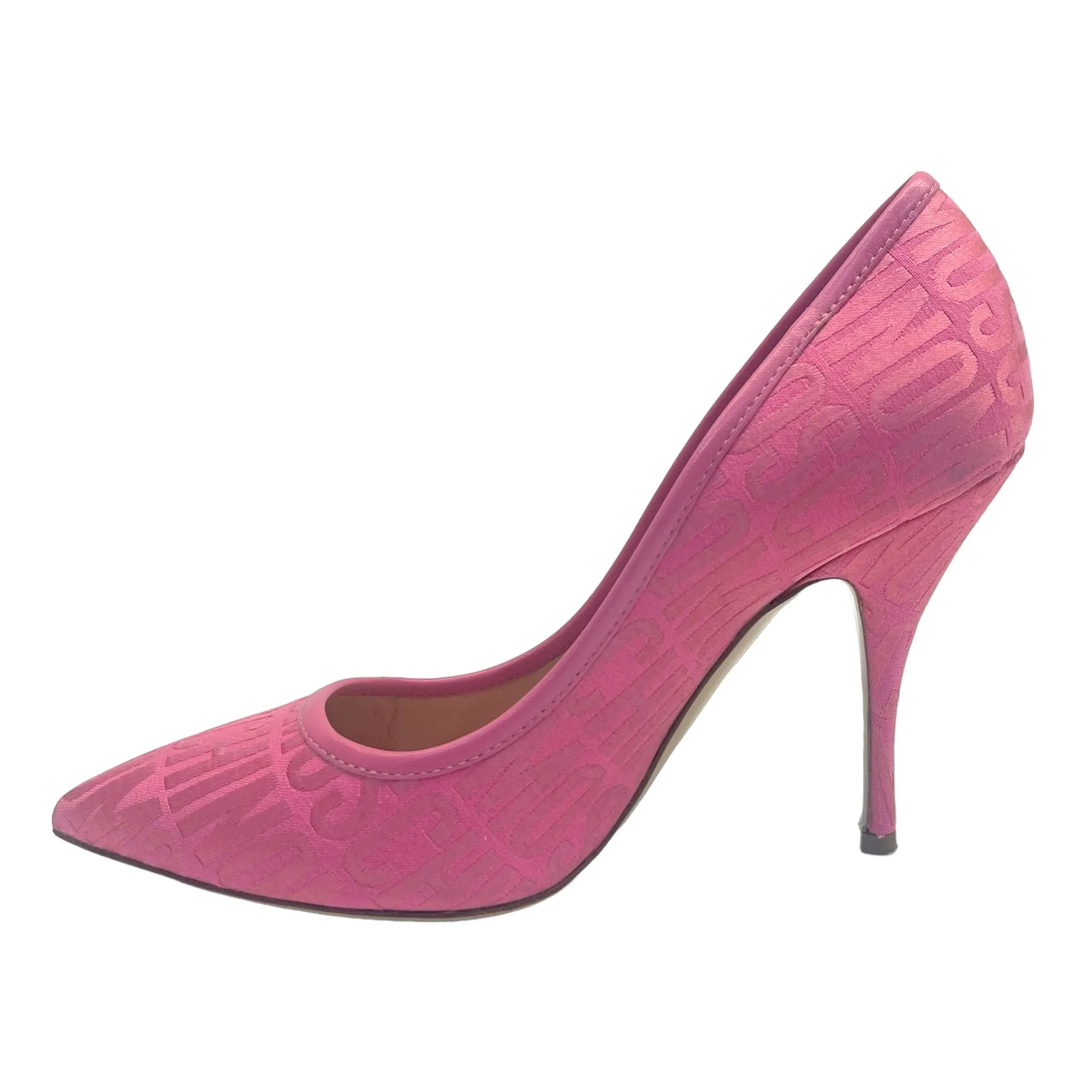 Moschino Candy Pink Logo Pumps Size EU 37