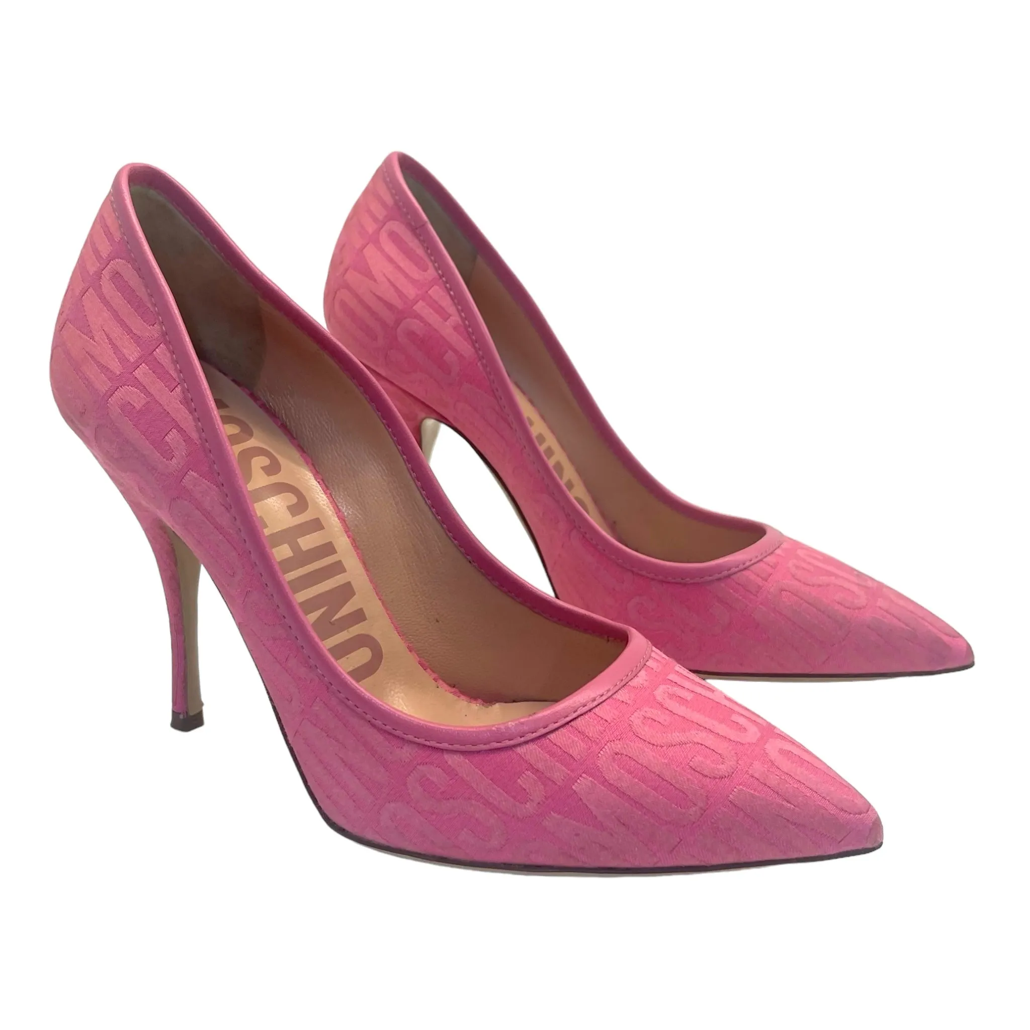 Moschino Candy Pink Logo Pumps Size EU 37