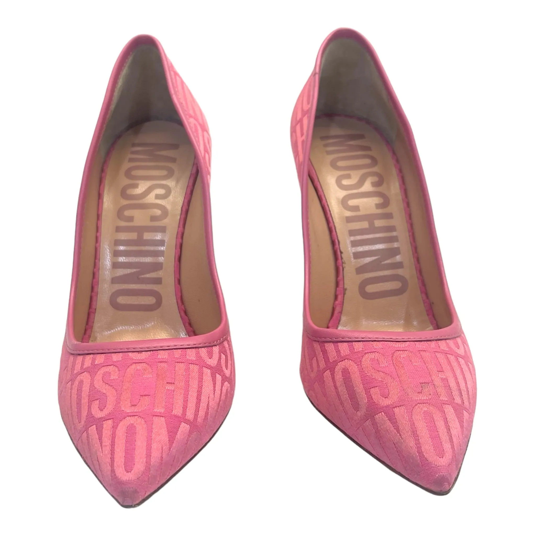 Moschino Candy Pink Logo Pumps Size EU 37