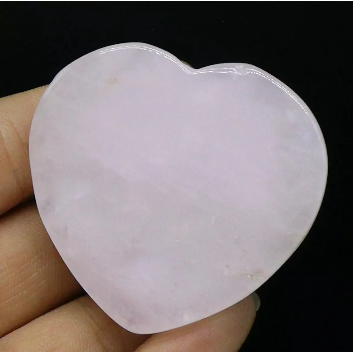 Natural Rose Quartz Gemstone Phone holder grip heart