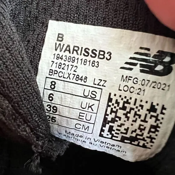 NEW BALANCE WOMENS ARISHI RUNNING SHOE - BLACK size 8
