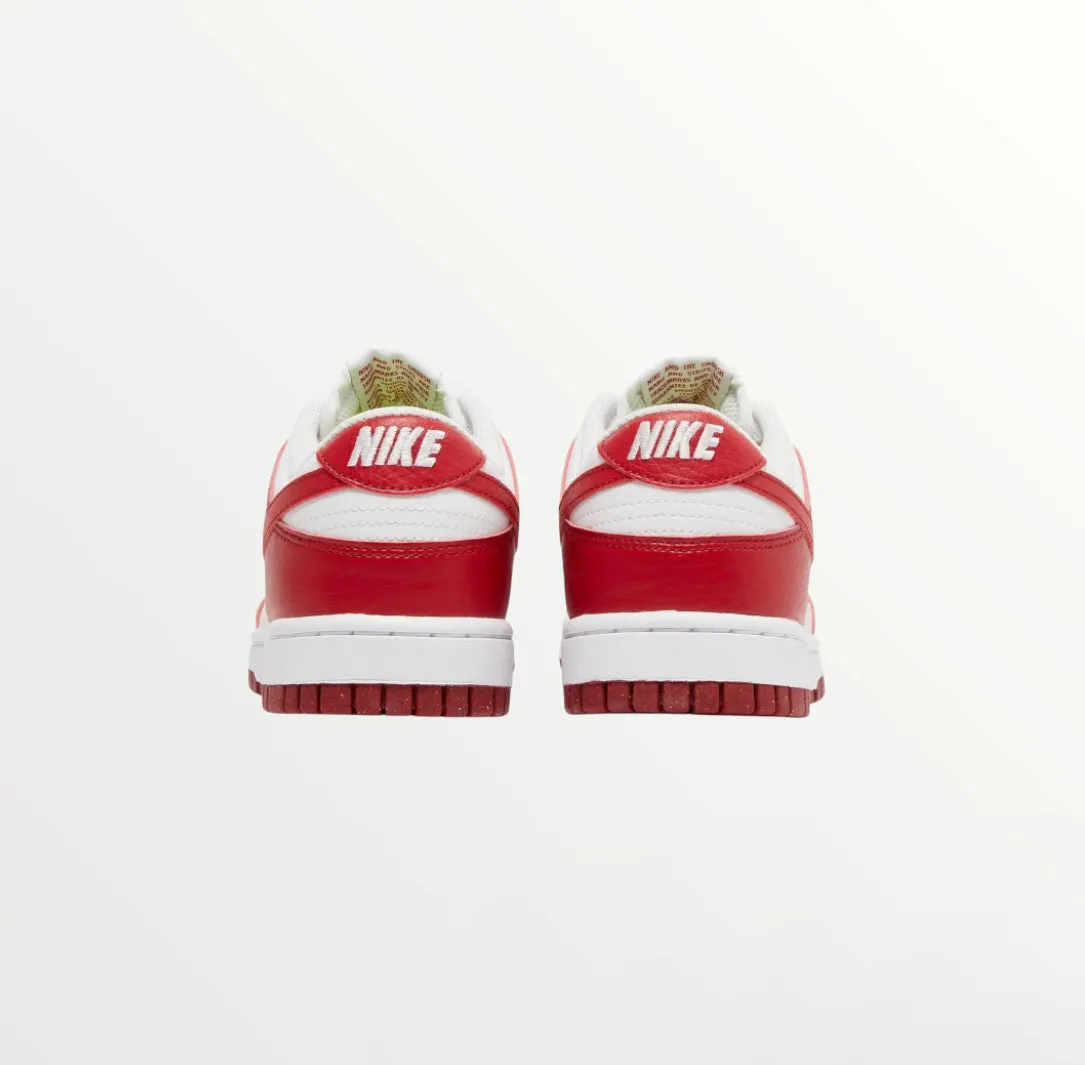 nike dunk low next nature white gym red sneaker