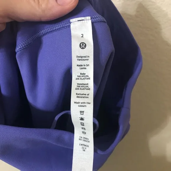 NWT - Lululemon SenseKnit Running HR Short 10 Inch Color Chai Purple - Size 2