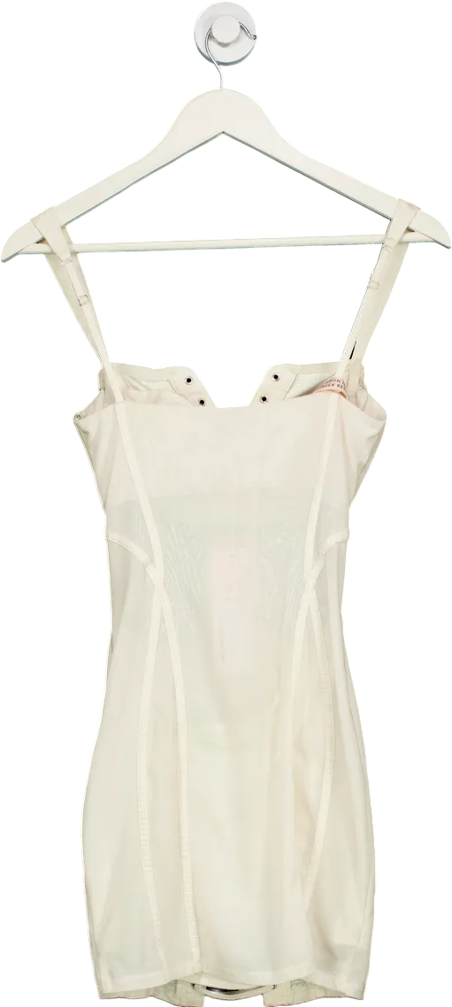 Oh Polly White Lace-Up Corset Dress UK 6