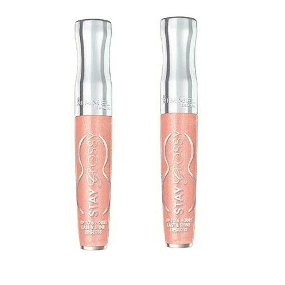 Pack of 2 Rimmel Stay Glossy Lip Gloss, Swingin' Mandarin 145