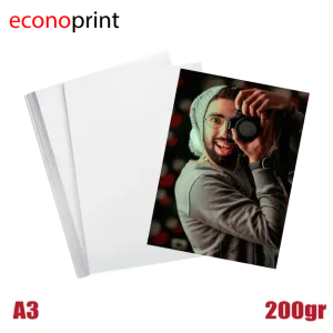 PAPEL FOTO GLOSSY A3 200G X 20 HOJAS