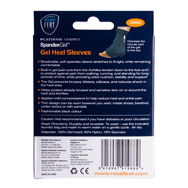 Platinum Series Spandex Gel Heel Sleeve Protects Achillies Tendon