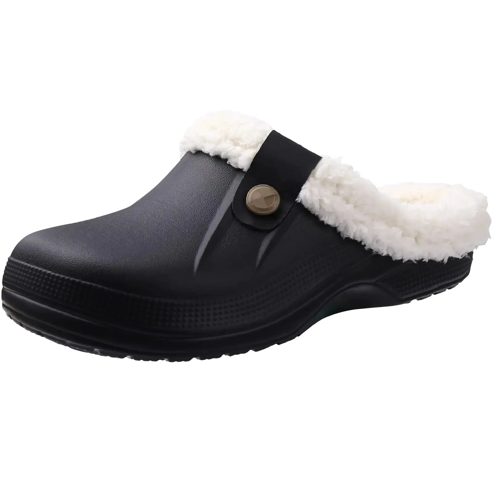 Plush Fur Clogs Slippers For Women Men Winter Soft Furry Slippers Waterproof Garden Shoes Multi-Use Indoor Home Shoes