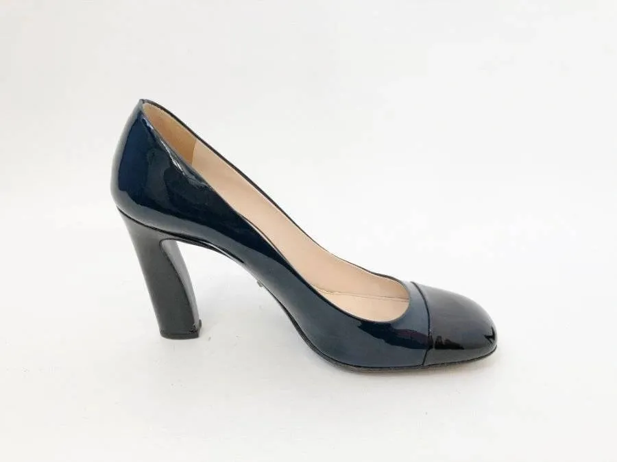 Prada Cap-Toe Pumps Size 37.5 It (7.5 Us)