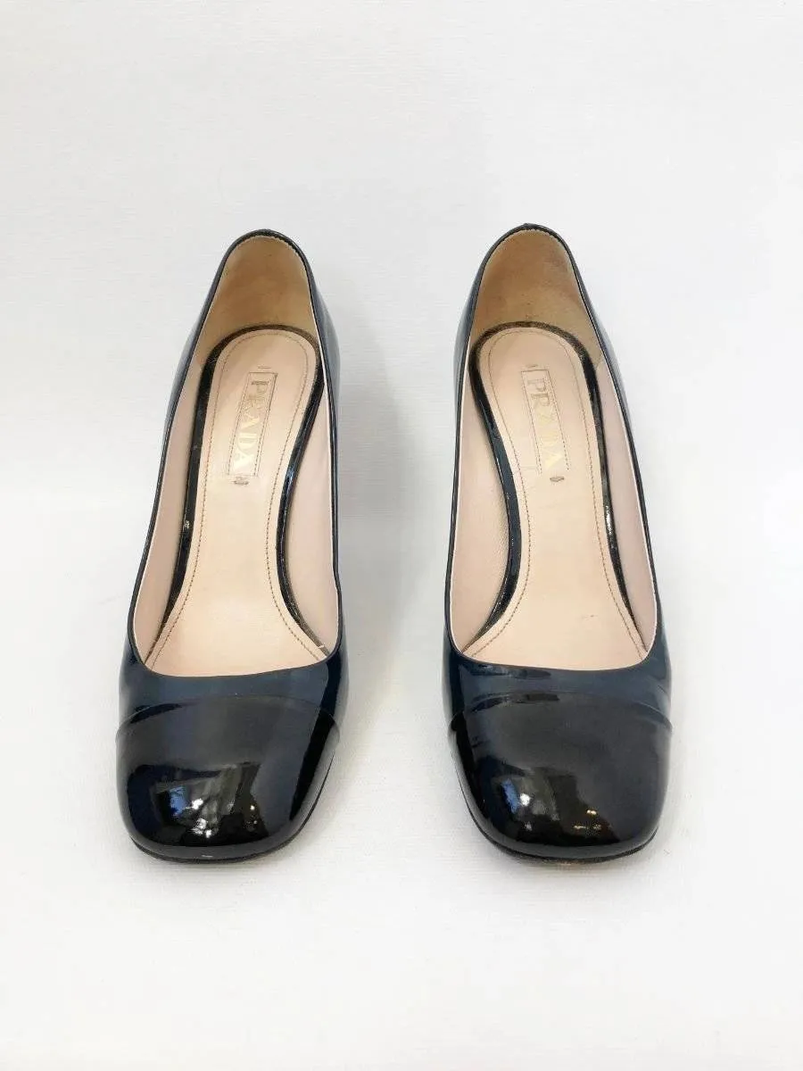 Prada Cap-Toe Pumps Size 37.5 It (7.5 Us)