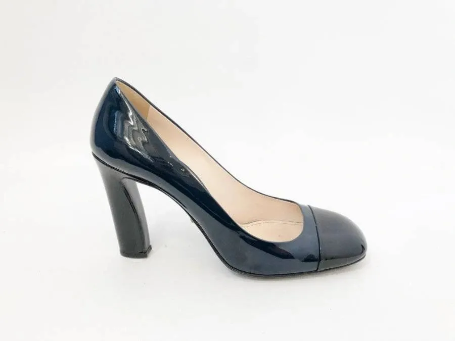 Prada Cap-Toe Pumps Size 37.5 It (7.5 Us)