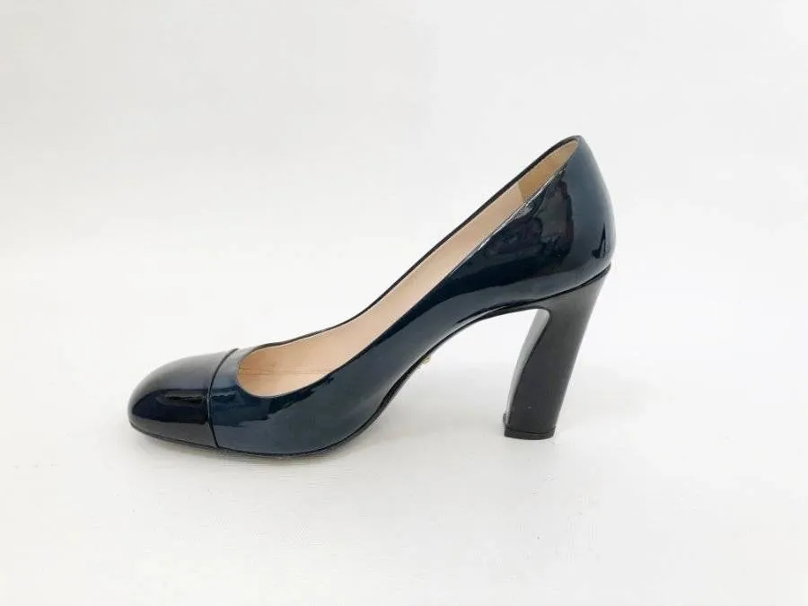 Prada Cap-Toe Pumps Size 37.5 It (7.5 Us)