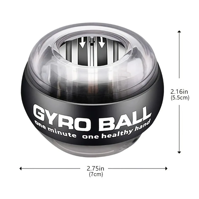 Premium Gyro Ball Wrist Trainer – Gyroscopic Power for Forearm Strength, Muscle Relaxation & Grip Training, Portable Push-Up Board with Handles, Fitness Roller for Home & Gym Workouts