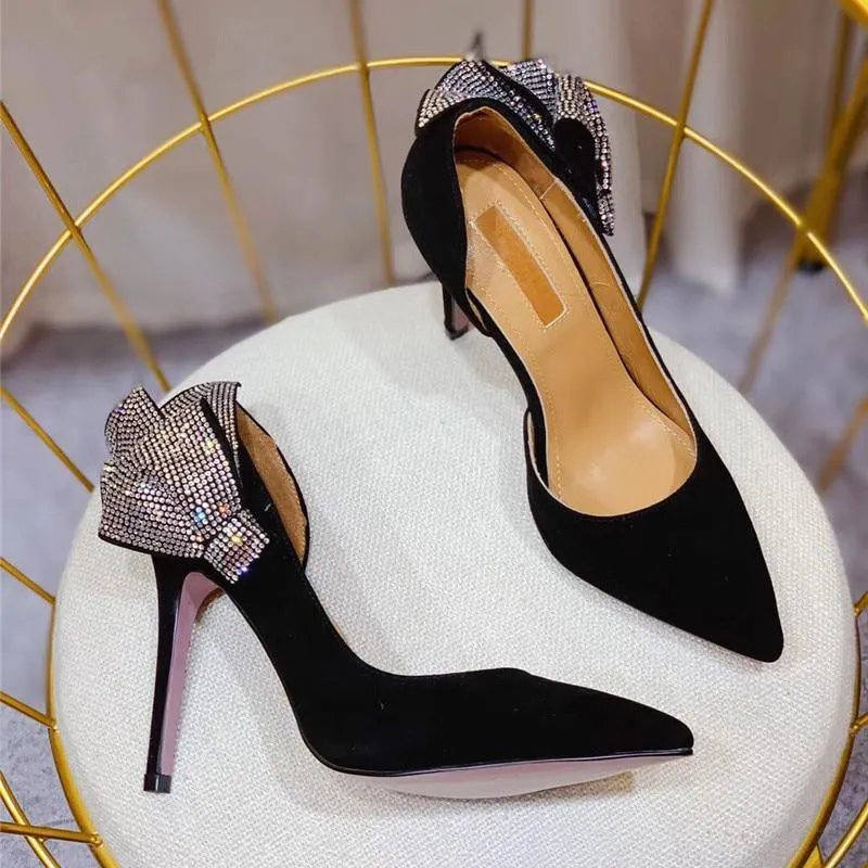Rhinestone Bow Luxury Butterfly Heels