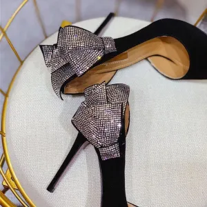 Rhinestone Bow Luxury Butterfly Heels