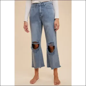 Rock your Look: Meet Annie Wear Distressed Raw Hem Jeans, Attitude Included! 😎💃