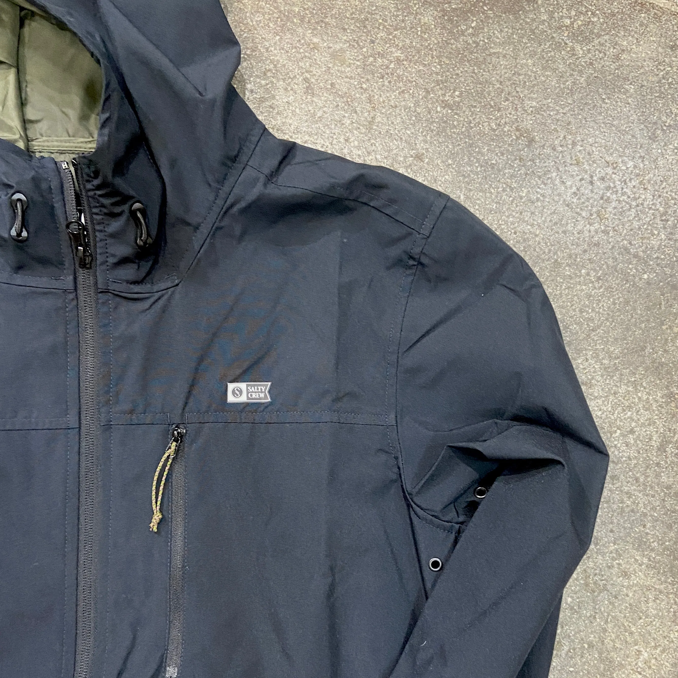 SALTY CREW   HEADWIND BLACK PACKABLE JACKET
