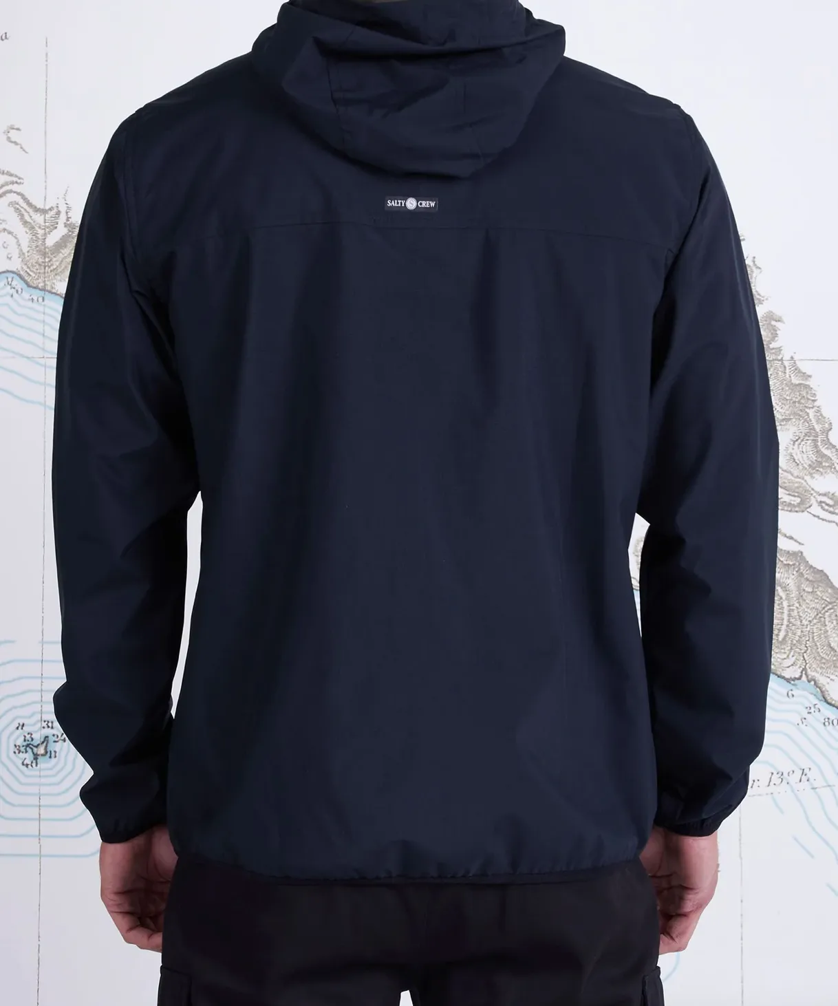 SALTY CREW   HEADWIND BLACK PACKABLE JACKET