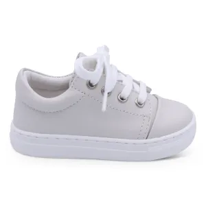 'Santiago' Boys Beige Leather Trainers