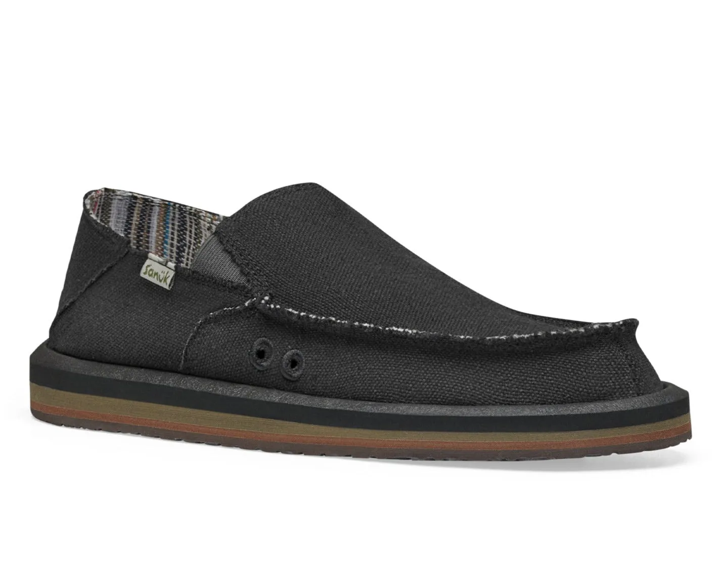 Sanuk Vagabond St Hemp Sandal - Black