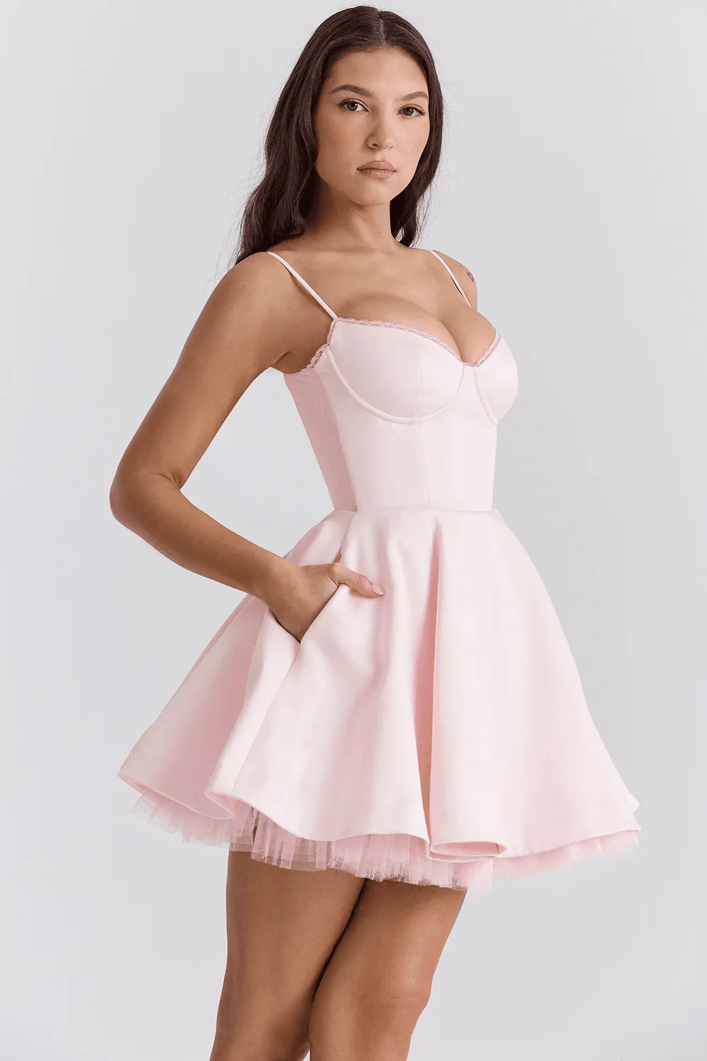 Satin Mini Dress | Sweetheart Neckline | Flirty & Elegant