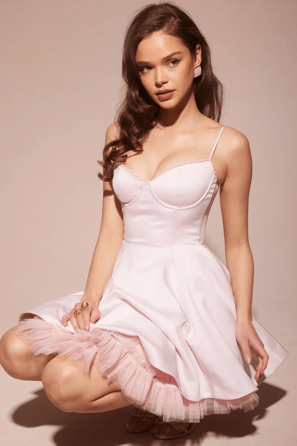 Satin Mini Dress | Sweetheart Neckline | Flirty & Elegant