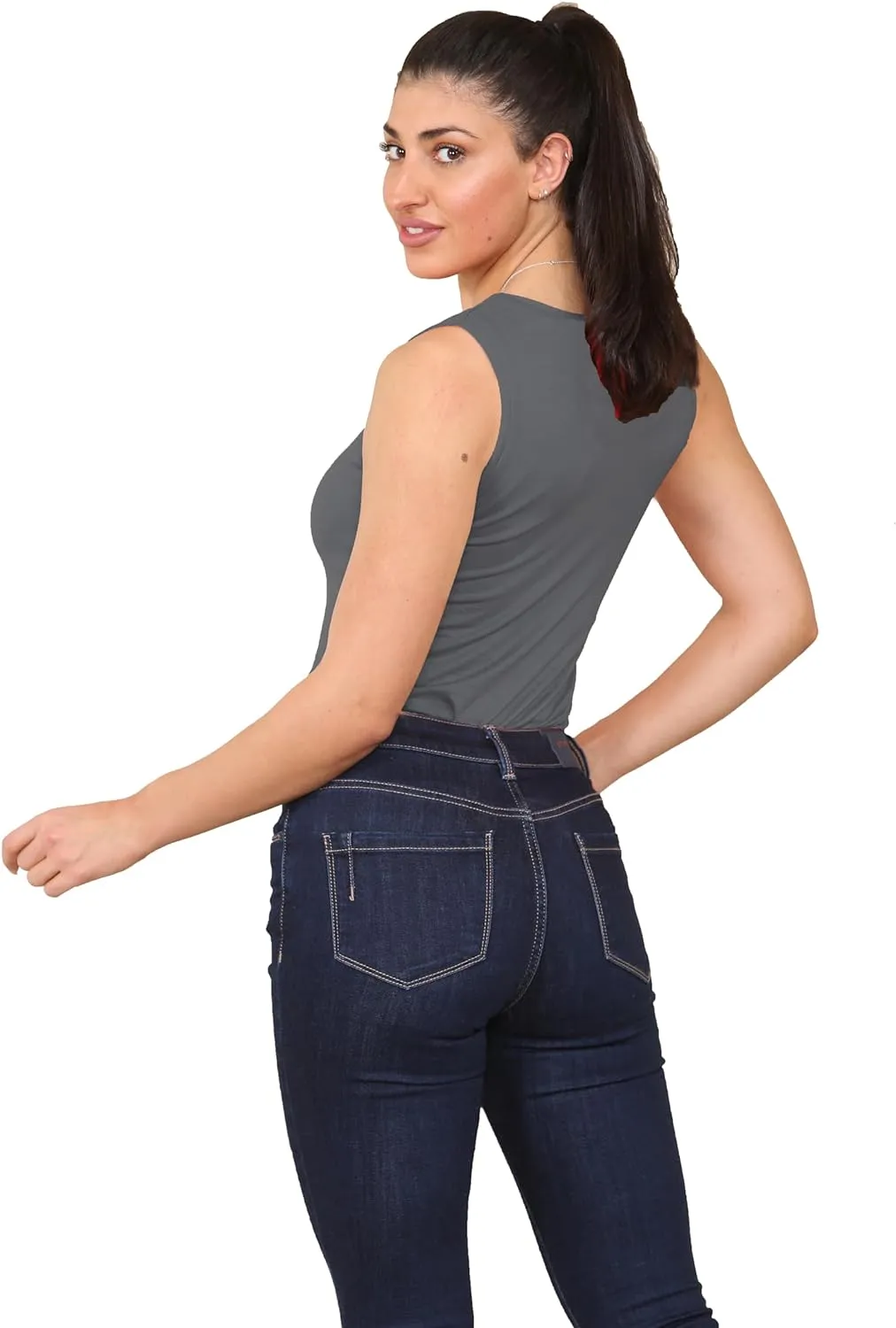 Scoop Neck Sleeveless Vest Top