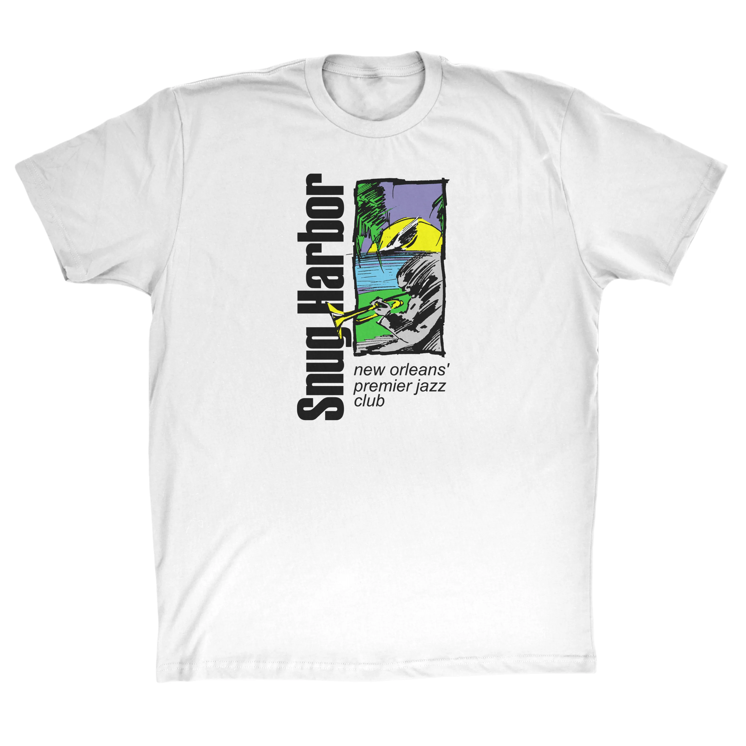 Snug Harbor Sunset White T-Shirt