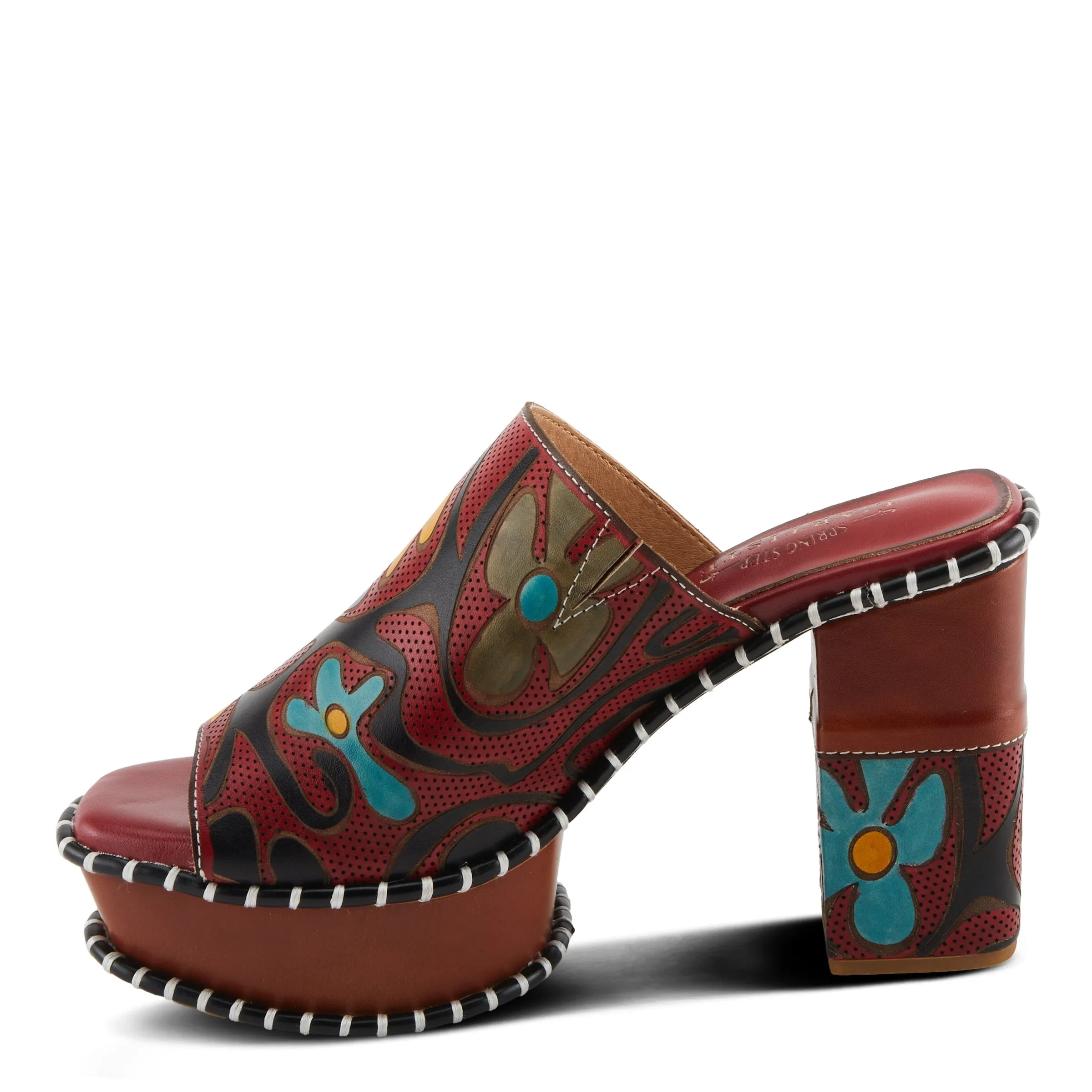 Spring Step Shoes L'Artiste Colossal Sandals Women's Hand Painted Leather