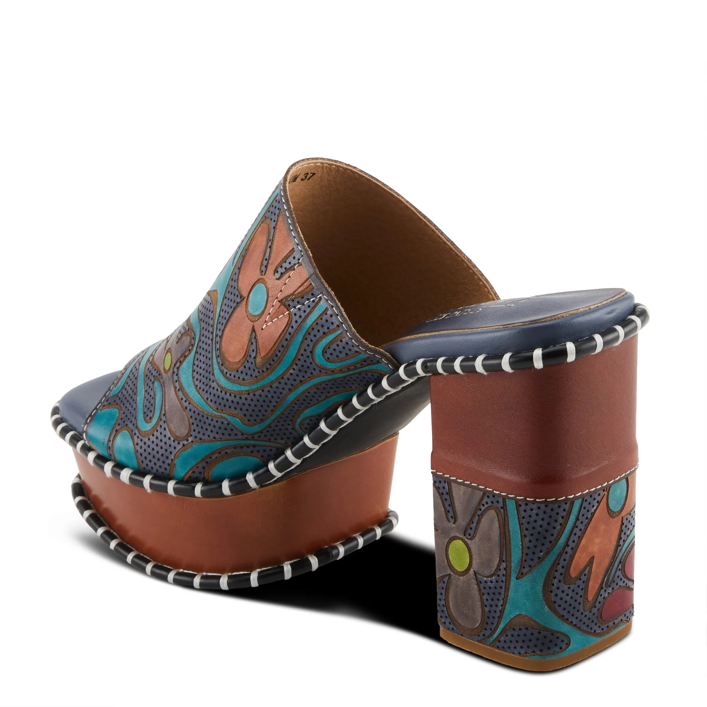 Spring Step Shoes L'Artiste Colossal Sandals Women's Hand Painted Leather