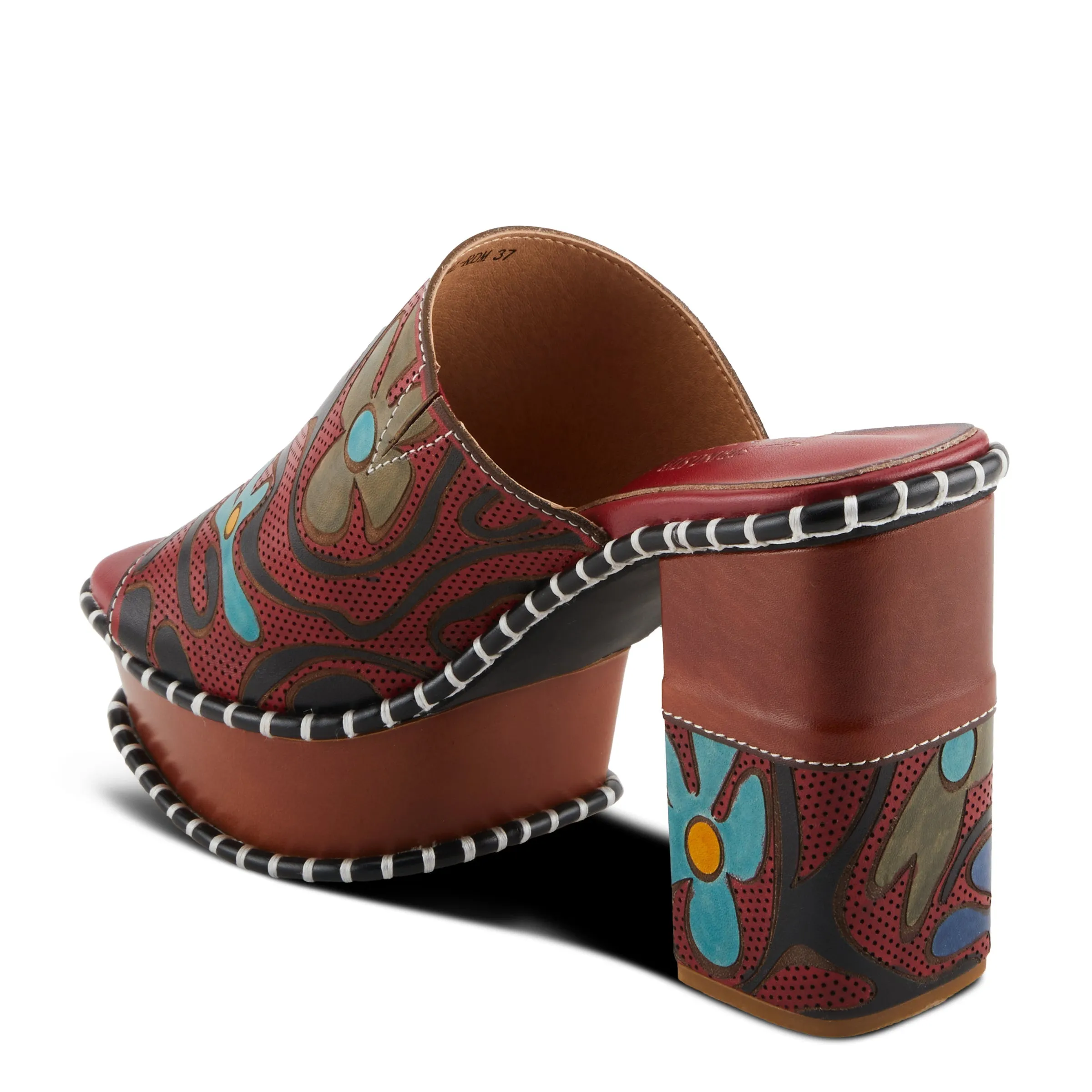 Spring Step Shoes L'Artiste Colossal Sandals Women's Hand Painted Leather