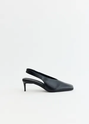 Square Toe Sling Back Heel