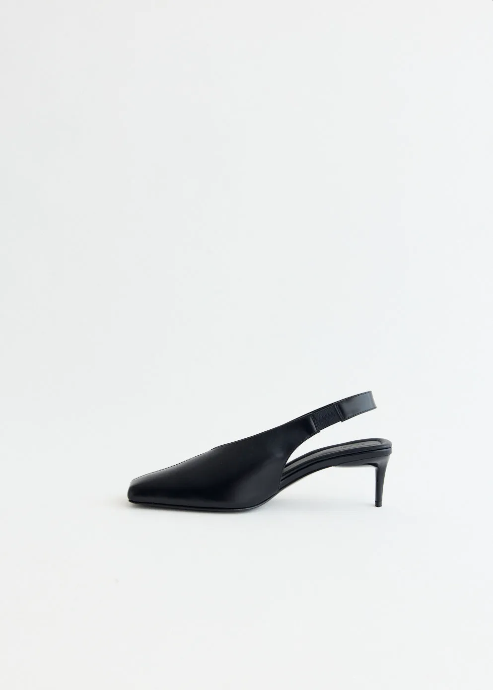 Square Toe Sling Back Heel