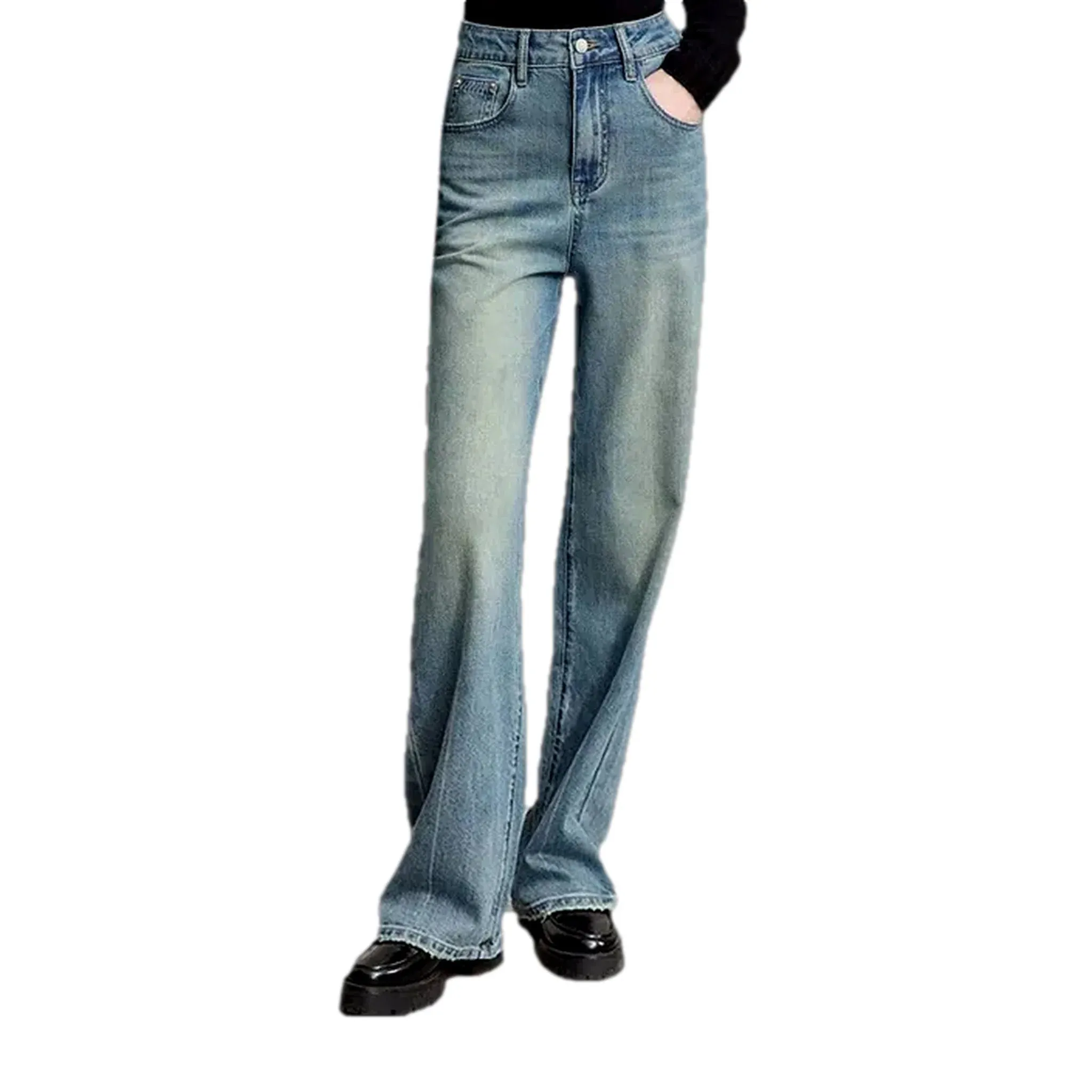 Stretchable vintage-style women's jeans