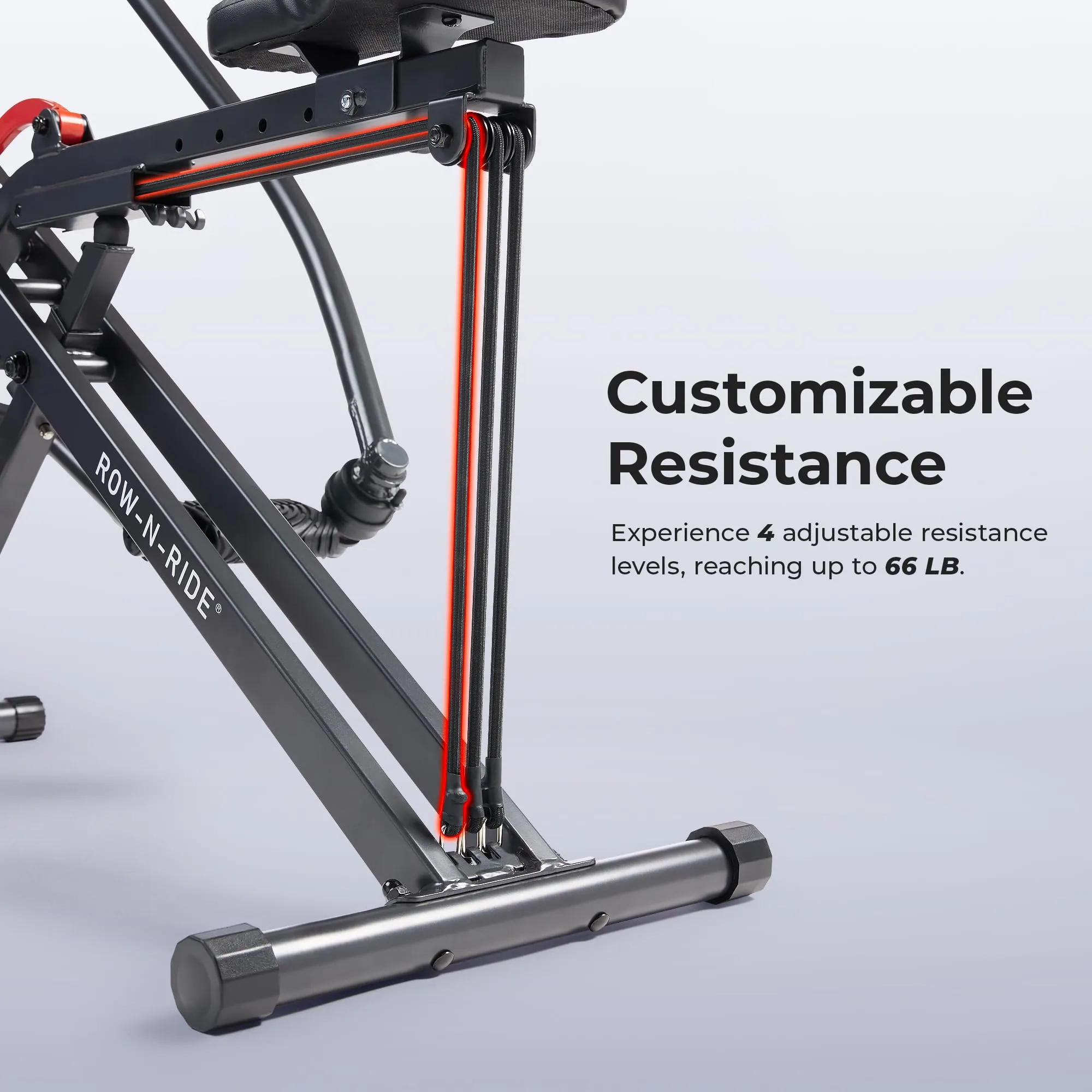 Sunny Health & Fitness Duo Motion Row and Squat Assist Multi-Functional Workout Trainer with Adjustable Resistance, Easy Setup & Foldable, Glute & Leg Exercise Machine - SF-A022070