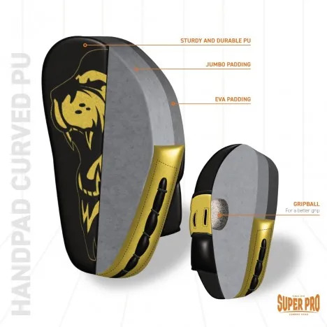 SUPER PRO COMBAT GEAR PU CURVED PUNCH MITTS