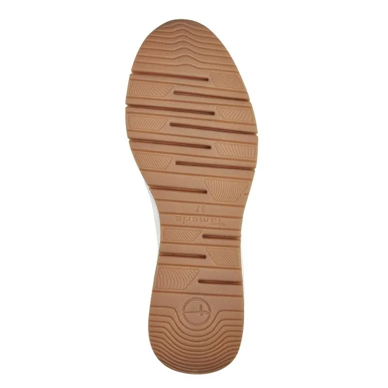 Tamaris Womens White Lace-Up Shoe 1-23721-42