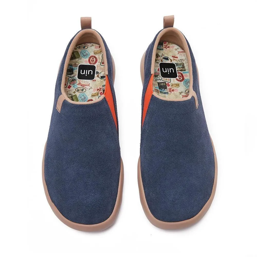 Toledo II Deep Blue Cow Suede Men
