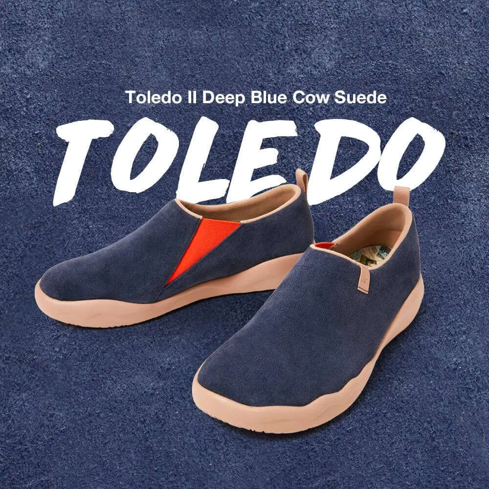 Toledo II Deep Blue Cow Suede Men