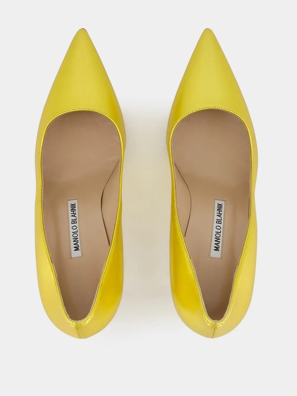 Tora 70mm Yellow Leather Pumps