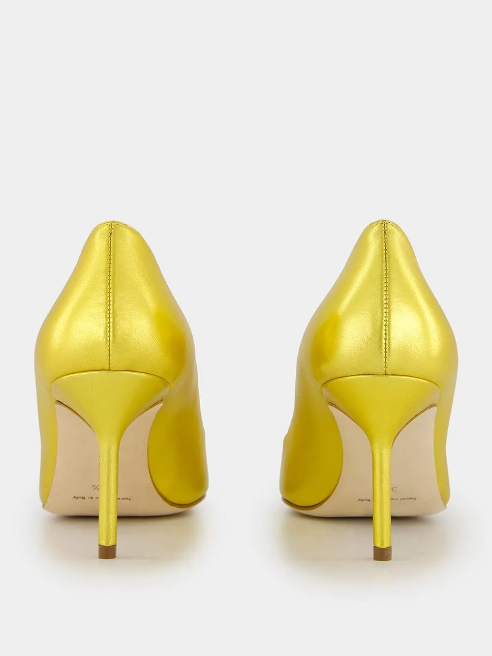 Tora 70mm Yellow Leather Pumps