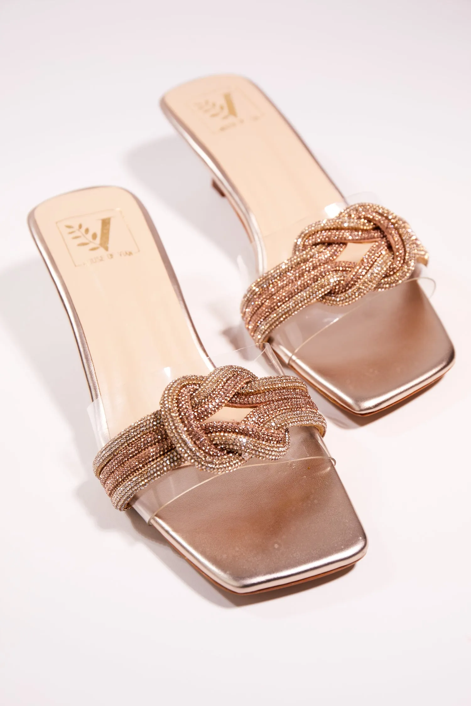 Valentina Gold Heels