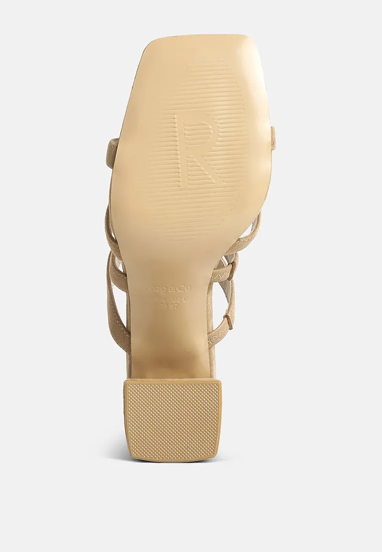 Valentina Strappy Casual Block Heel Sandals By Ruw