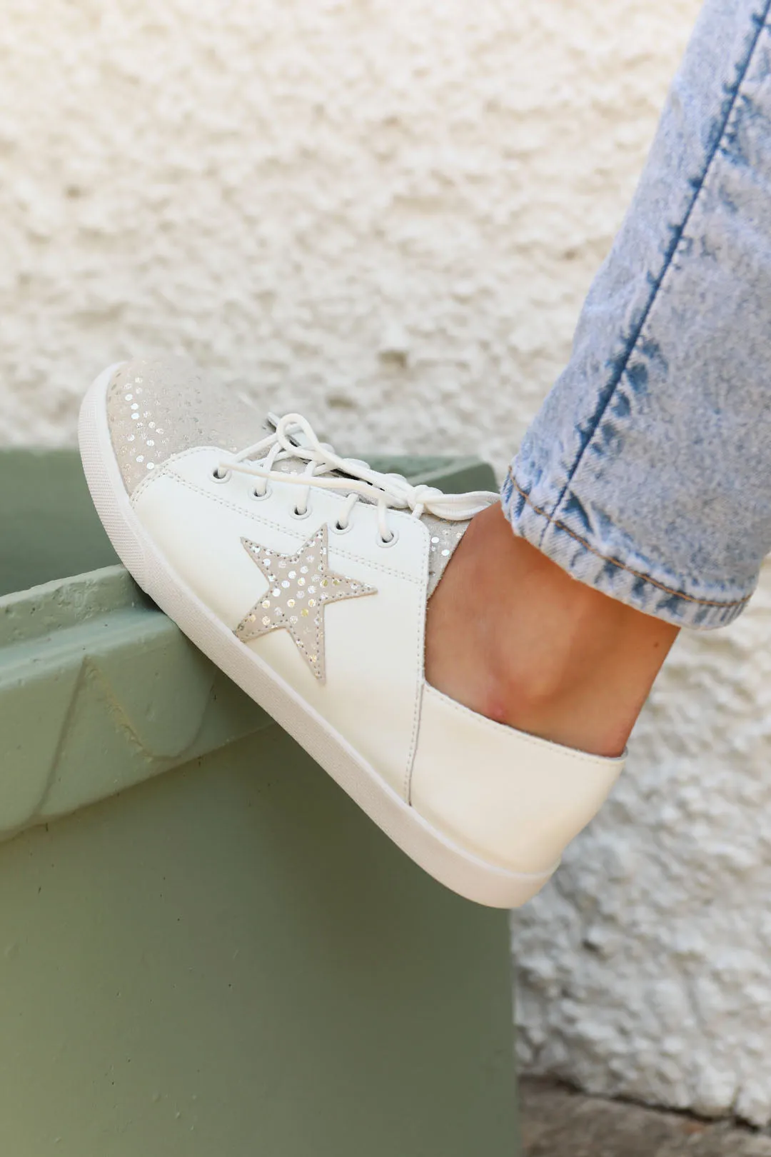 Vicki™ White   Silver Champagne Spots