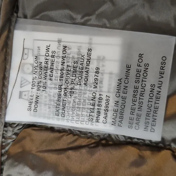 Vince Camuto Down Fill Feather Packable Puffer Jacket