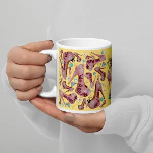 White glossy mug 'Tea Party'
