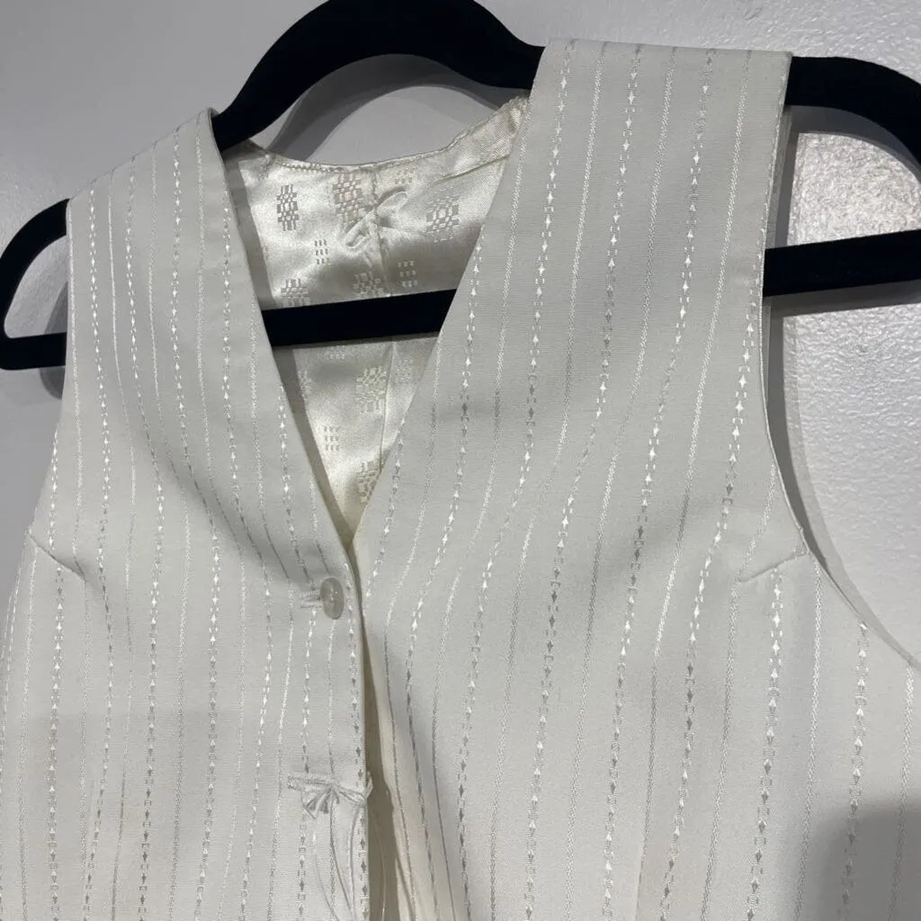 White Multi Striped Vest