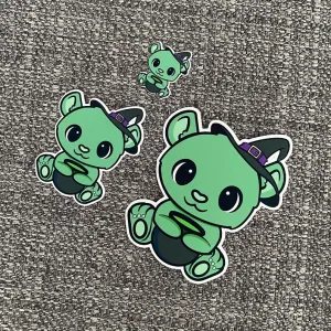 Witch Teddy Sticker