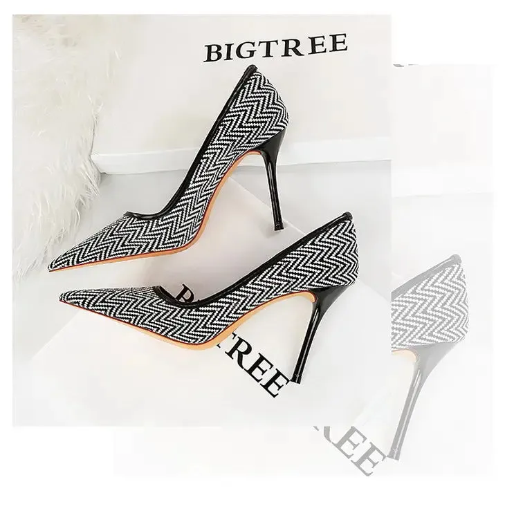 Women Pumps Luxury Mesh Lace Pointed-toe Shoes Wrap-toe Shallow High Heel Pumps For Ladies Annual Meeting Nightclub Shoes