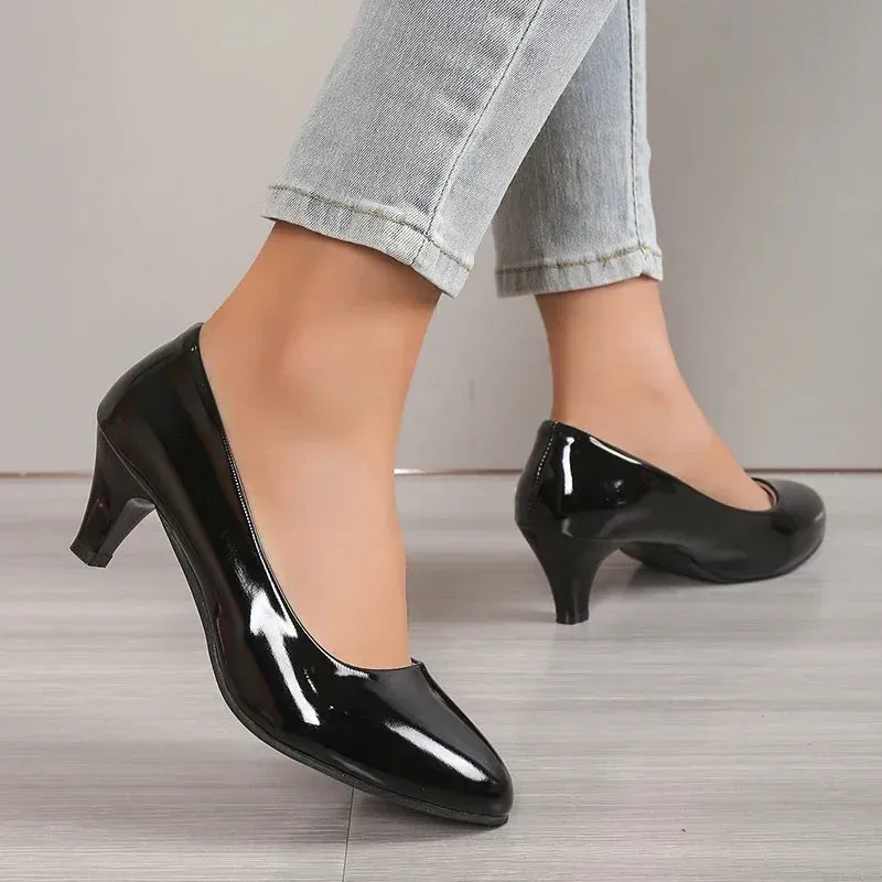 Women Pumps Nude Shallow Mouth Women Shoes Fashion Office Work Wedding Party Shoes Ladies Low Heel Shoes Summer Heels